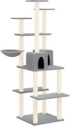 Produktbild von Bussandri Exclusive Kratzbaum mit Sisal-Kratzsäulen Hellgrau 167 cm