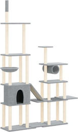 Produktbild von Bussandri Exclusive Kratzbaum mit Sisal-Kratzsäulen Hellgrau 279 cm