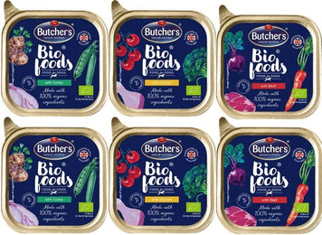 Produktbild von BUTCHER'S BIO foods Mix Puten-, Rind- und Hühnerpastete - 6 x 150 g