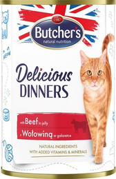 Produktbild von BUTCHER'S Delicious Dinners Katzenfutter mit Rindfleisch in Gelee - 400 g