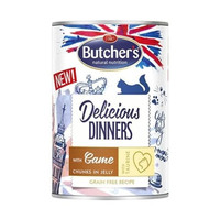 Produktbild von BUTCHER'S Delicious Dinners Katzenfutter mit Wildfleisch in Gelee - 400 g