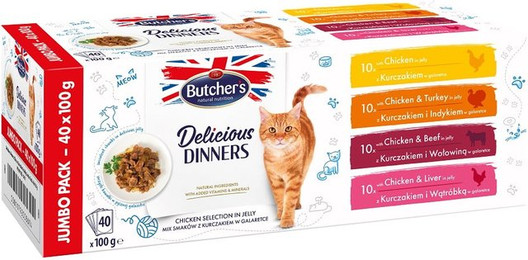 Produktbild von Butcher's Delicious Dinners Nassfutter Hühnchenauswahl - 40 x 100 g