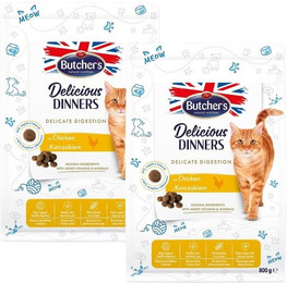 Produktbild von BUTCHER'S Functional Cat Sensitive Trockenfutter mit Huhn - 2 x 800 g