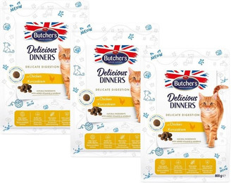 Produktbild von BUTCHER'S Functional Cat Sensitive Trockenfutter mit Huhn für sensible Katzen - 3 x 800 g