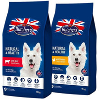 Produktbild von BUTCHER'S Natural&Healthy Mix Hundetrockenfutter mit Huhn und Rind - 2 x 15 kg