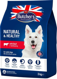 Produktbild von Butcher's Natural & Healthy Trockenfutter für Hunde mit Rindfleisch - 3 kg