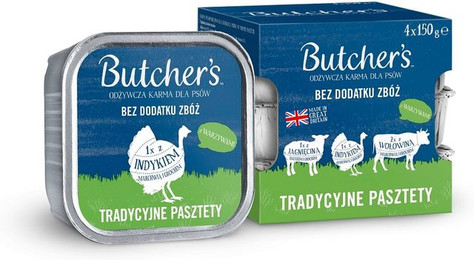 Produktbild von Butcher's Original Nassfutter Mix 2 (Lamm, Truthahn, Rind) - 24 x 150 g