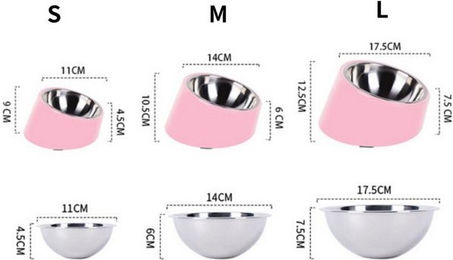 Produktbild von BYSURE Futterspender schräger Hundenapf aus Edelstahl