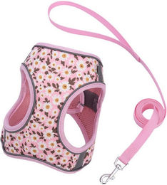 Produktbild von BYSURE Hunde-Geschirr, Polyester, Hundegeschirr mit Leine für kleine und mittelgroße Hunde