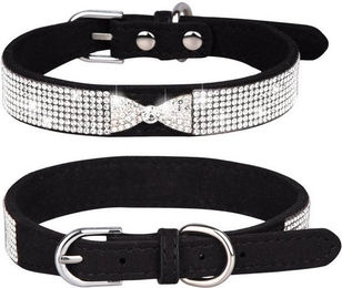 Produktbild von BYSURE Hunde-Halsband mit Strasssteinen