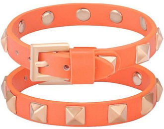 Produktbild von BYSURE Hunde- und Katzenhalsband aus massivem Leder mit Nieten