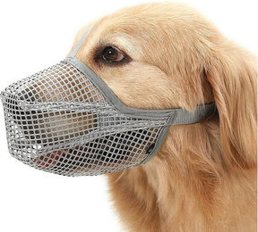 Produktbild von BYSURE Maulkorb, Maulkorb für Hunde, weicher Maulkorb aus Mesh, verstellbar