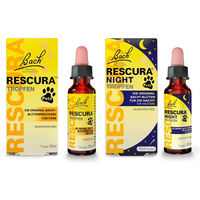 Produktbild von Bach Original Rescura Pets und Rescura Night Pets Tropfen Set 2x 10 ml für Tiere