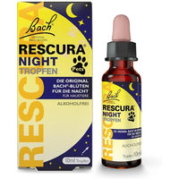 Produktbild von Bachblüten Original Rescura Night Pets Beruhigung Tropfen alkoholfrei 10 ml