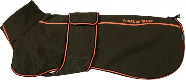 Produktbild von Back on Track Buddy 2.0 Softshell-Hundemantel mit Fleece-Futter grün klein wasserabweisend