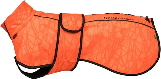 Back on Track Buddy 2.0 Softshell-Hundemantel mit Fleece-Futter wasserabweisend orange 44 cm – Bild 1 von 2