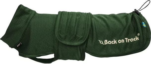 Produktbild von Back on Track Buddy Netzhemd Mantel für erwachsene Hunde in Grün 38 cm