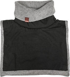 Back on Track Eli Rollkragen Halskragen mit Latz aus Wolle in Grau OneSize – Bild 1 von 3