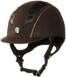 Produktbild von Back on Track EQ3 Mikrofaserhelm Unisex Schwarz Blau Braun 53 cm