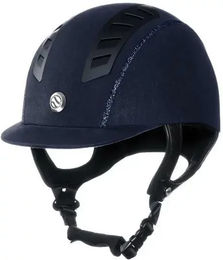 Produktbild von Back on Track EQ3 Mikrofaserhelm Unisex Schwarz Blau Braun 55 cm