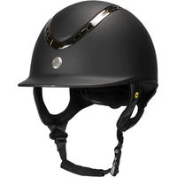 Produktbild von Back on Track EQ3 Pardus Smooth Reithelm mit Drehrad Schwarz Unisex 53/55 cm