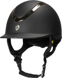 Produktbild von Back on Track EQ3 Pardus Smooth Reithelm mit Drehrad Schwarz Unisex 59/60 cm