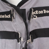 Produktbild von Back on Track Fliegendecke Buzter Pferdedecke ohne Halsteil silbergrau 125 cm