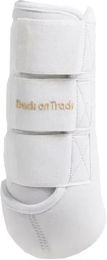Produktbild von Back on Track Hinterbeingamaschen aus Neopren Schwarz Weiß Größe L