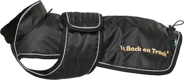 Back on Track Hundemantel Buddy wasserabweisend mit Fleece-Futter für erwachsene Hunde in Blau oder Schwarz 28cm – Bild 1 von 3