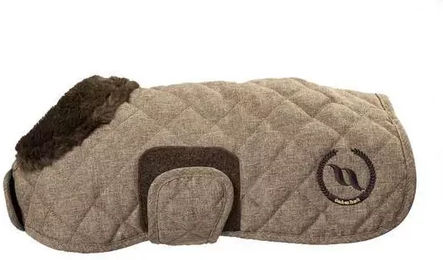 Produktbild von Back on Track Hundemantel Haze Collection Winter Mantel aus Polyester für erwachsene Hunde in Braun und Grau