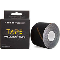Produktbild von Back on Track P4G Welltex Tape Schwarz 5 m Polyester Klebeband für Gamaschen