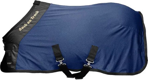 Back on Track Royal Deluxe Pony Mesh Decke für Pferde in Blau – Bild 1 von 2