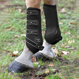 Back on Track Royal Work Hind Boots Gamaschen für Pferde Schwarz Größe M aus Neopren – Bild 1 von 3
