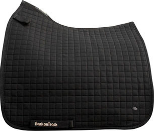 Back on Track Schabracke No. II Dressur Schwarz aus Baumwolle für Warmblut – Bild 1 von 2