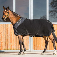 Produktbild von Back on Track Supreme Fleecedecke mit D-Ringen Schwarz 155 cm