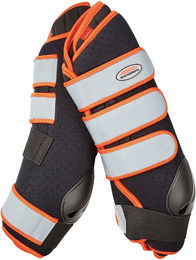 Back on Track Therapy-Tec Stallgamaschen für Ponys aus Neopren Schwarz Silber Rot - 1 Stk. – Bild 1 von 5