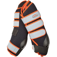 Produktbild von Back on Track Therapy-Tec Stallgamaschen für Ponys aus Neopren Schwarz Silber Rot - 1 Stk.