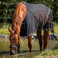 Produktbild von Back on Track Welltex Cooler-Decke für Pferde Sienna 145 cm Schwarz - 145 cm