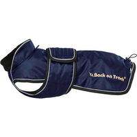 Produktbild von Back on Track Welltex Regenmantel Buddy für Hunde Blau 38 cm wasserabweisend