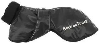 Back on Track Welltex Windhundmantel für erwachsene Whippets Schwarz Größe M 40 cm wasserdicht Fleece – Bild 1 von 2