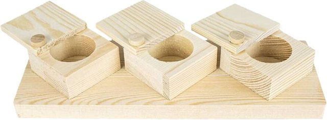 Produktbild von Back Zoo Nature Brain Trainer Cups Intelligenzspielzeug aus Holz für Vögel und Kaninchen