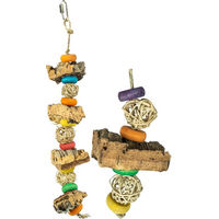 Produktbild von Back Zoo Nature Corky Ball Tower Papageienspielzeug aus Naturmaterial in Bunt