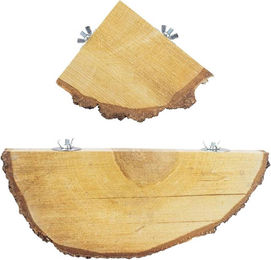 Back Zoo Nature Half Wood Slice Naturholz für Vögel und Nagetiere – Bild 1 von 7