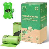 Produktbild von Bag2nature Hundekotbeutel biologisch abbaubar Grün 600 Stück