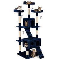 Produktbild von Bakaji Kratzbaum für Katzen aus Sisal in Blau mit 170 cm Höhe