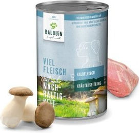 BALDUiN Hundefutter Kalb und Kräuterseitling Mini 12x400g – Bild 1 von 3