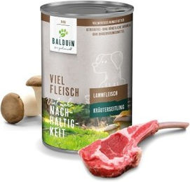 BALDUiN Hundefutter Lamm und Kräuterseitling Mini 12x400g - 12 x 400 g – Bild 1 von 3