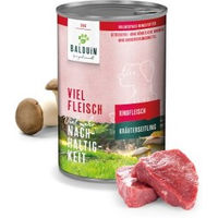 Produktbild von BALDUiN Hundefutter Rind und Kräuterseitling 12x400g