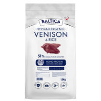 Produktbild von Baltic Adult Trockenfutter Wildfleisch mit Reis für mittelgroße Hunde Hypoallergen und Glutenfrei 12kg