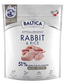 Baltic Nutraceutic Hypoallergenes Hundefutter Adult mit Kaninchen und Reis glutenfrei 1kg – Bild 1 von 2